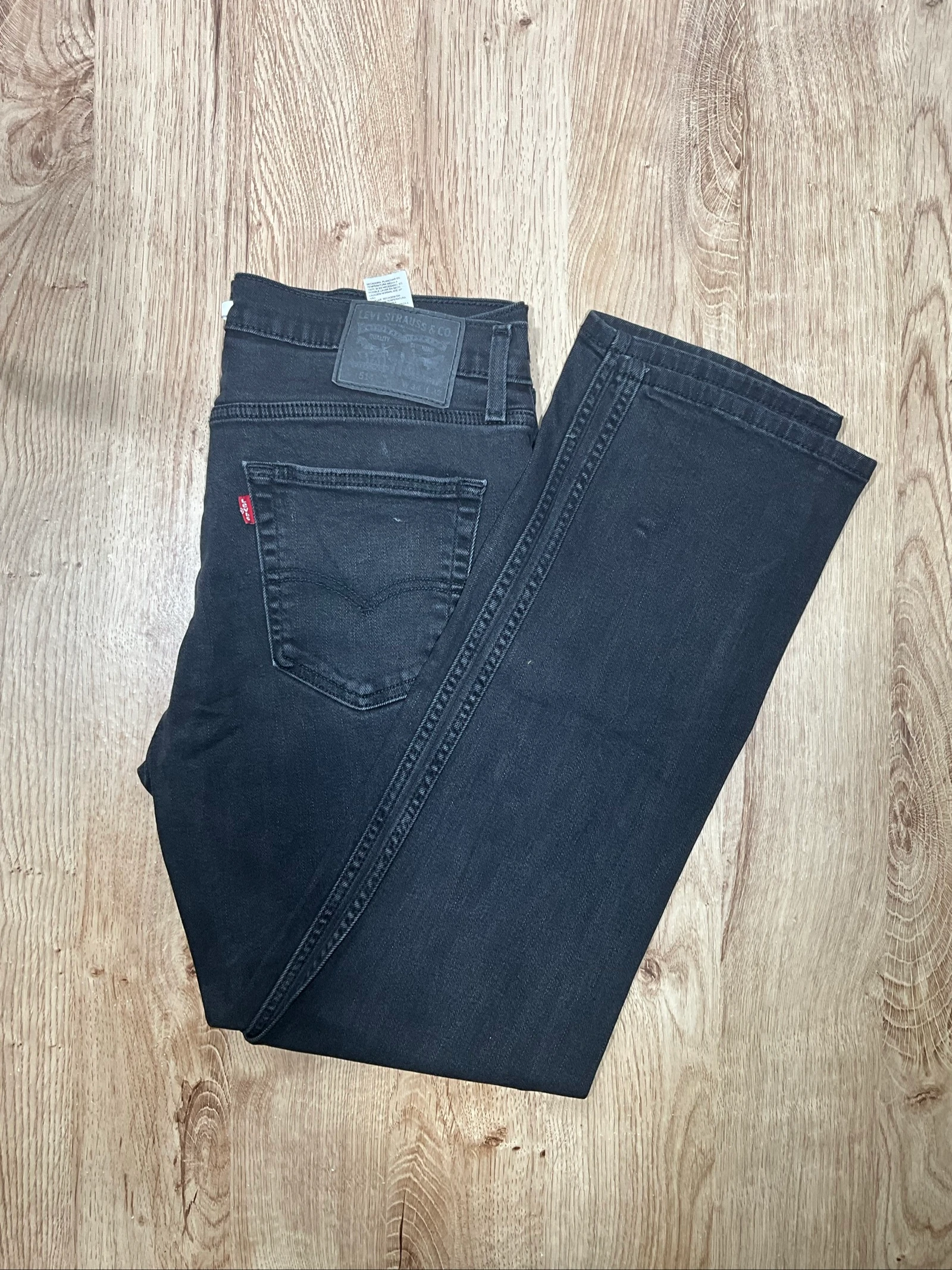 Jean Levi's Slim W34 L32 Denim 99% Coton Noir Délavé lvh 227 